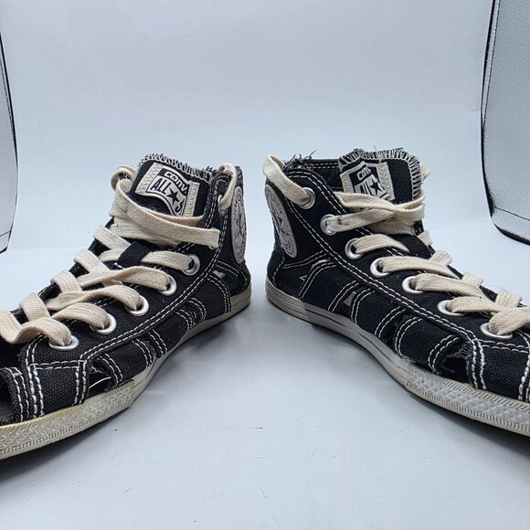 Converse Chuck Taylor All Star Gladiator Womens Size 7 Black White Sandals - Picture 3 of 13